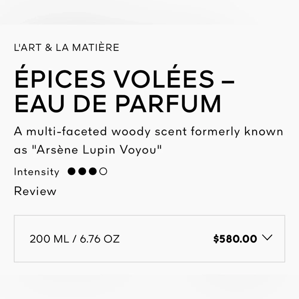 SOLD Guerlain L'ART & LA MATIÈRE
ÉPICES VOLÉES - EAU DE PARFUM - Picture 11 of 11
